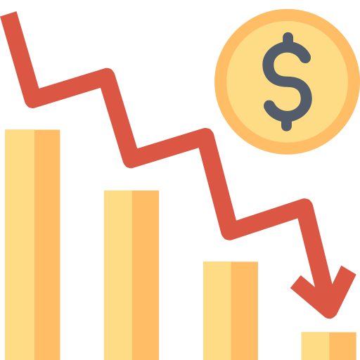 Decrease Down Finance Chart Business Icon Download On Iconfinder - Best Abstract Images in High Resolution