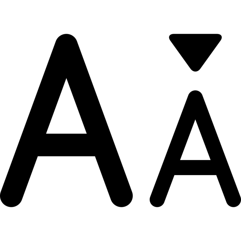 Decrease Font Letter Interface Size Capital Icon - Premium Nature Art Gallery - HD