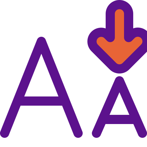 Font Decrease Filled User Interface Gesture Icons - Retina Space Designs for Desktop