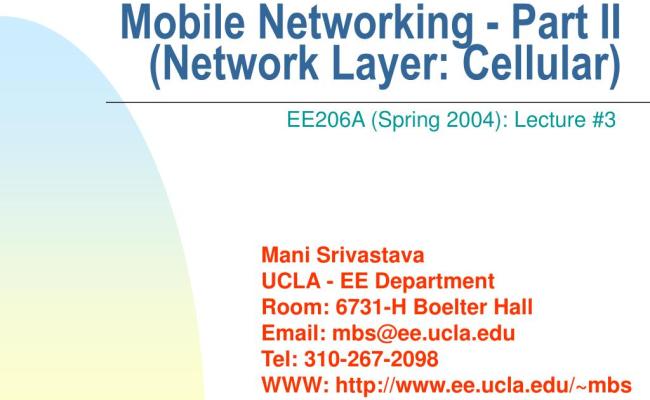 PPT - Mobile Networking - Part II (Network Layer: Cellular) PowerPoint ...