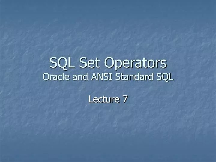 Oracle Base Sql For Beginners Part 6 Set Operators - Classic Full HD Space Textures | Free Download