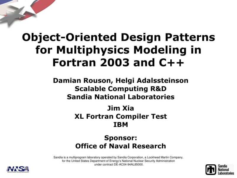 Ppt Object Oriented Design Patterns For Multiphysics Modeling In Fortran 2003 And C - Best Space Pictures in 8K