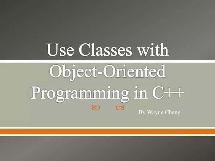 Ppt C Classes Object Oriented Programming Powerpoint Presentation - Beautiful Space Illustration - HD