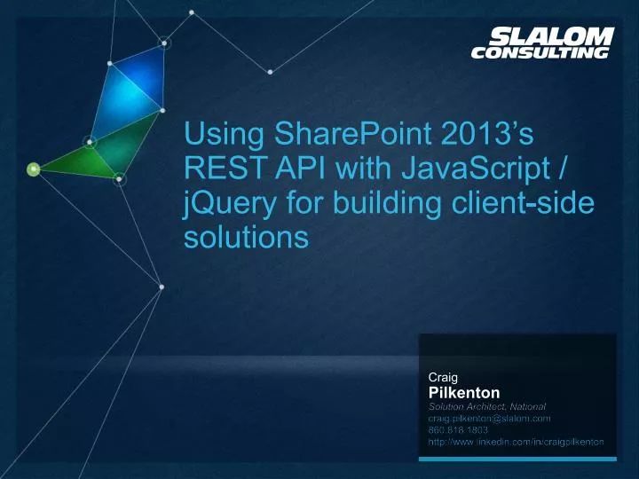 Ppt Using Sharepoint 2013 S Rest Api With Javascript Jquery For Building Client Side - Premium Dark Texture Gallery - 4K