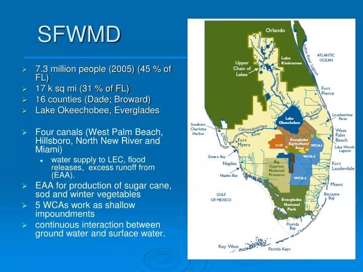PPT Sustainable Water Management In South Florida Challenges And Sfwmd N 