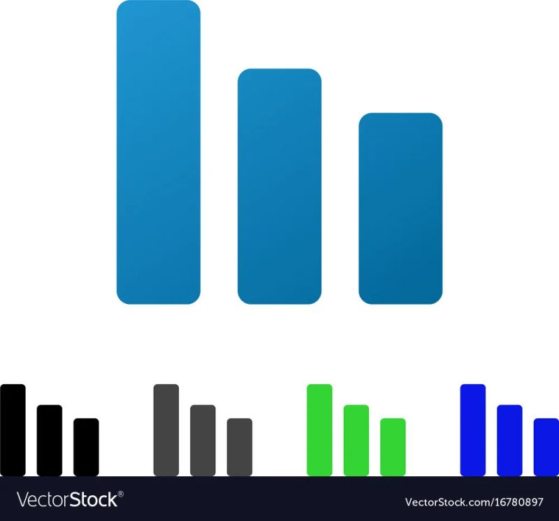 Bar Chart Decrease Flat Icon With Bonus Royalty Free Vector - Elegant HD Ocean Arts | Free Download