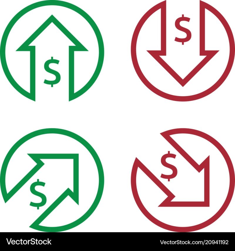 Dollar Increase Decrease Illustration Vector Dollars Increase - Sunset Designs - Beautiful Full HD Collection