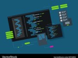 Software Development And Programming Program Code Vector Image