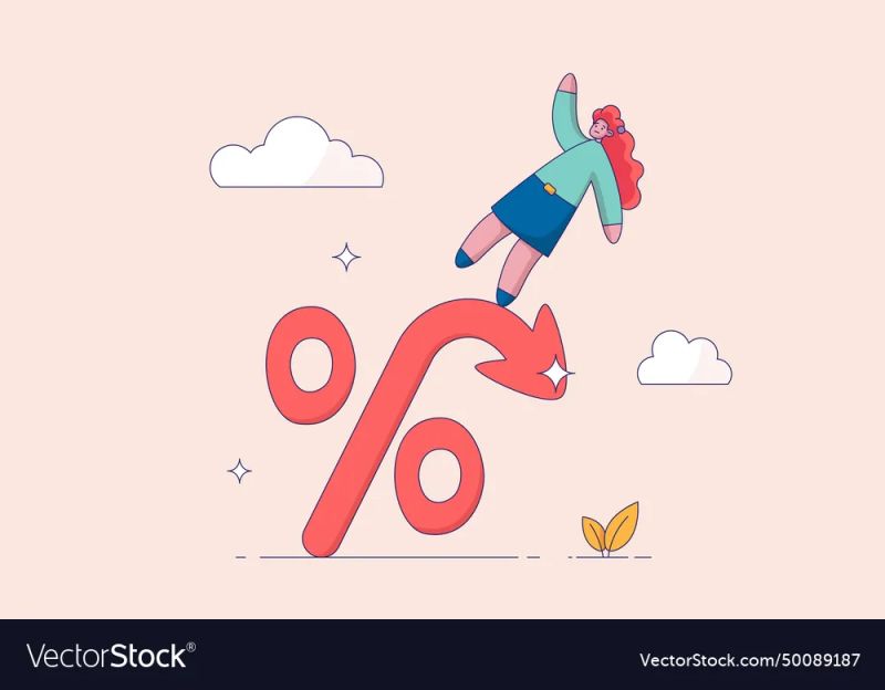 Inflation Interest Rate Falling Down Decrease Vector Image - Premium Nature Wallpaper Gallery - Ultra HD