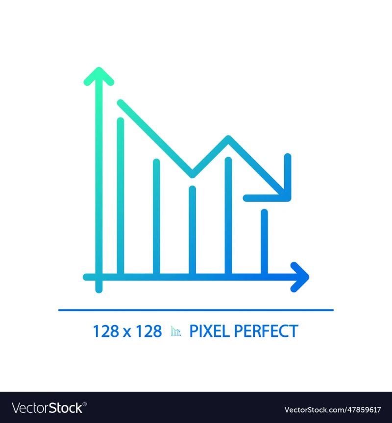 Decreasing Graph Flat Icon Set Linear On Buttons Vector Image - Modern Ultra HD Mountain Photos | Free Download