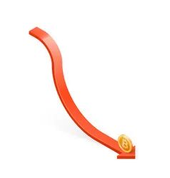 Decrease Bitcoin Value Business Concept Isometric Vector Image - Best Abstract Designs in Desktop