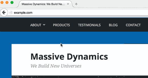 Preview of nested menu items Preview of nested menu items