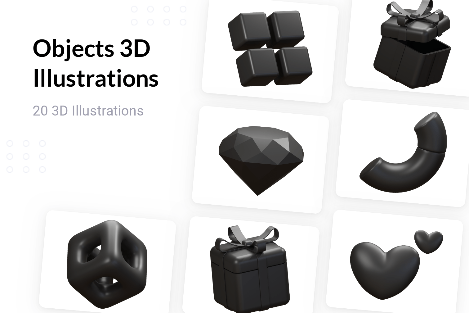 Objects 3d Illustration Pack - Modern Space Picture - Ultra HD