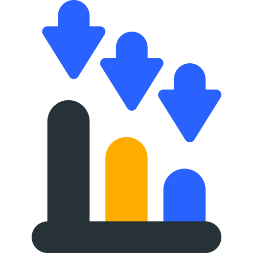 Analytic Decrease Down Stat Statistic Icon Download On Iconfinder - HD City Illustrations for Desktop