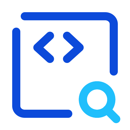 Coding Data Development Magnifier Programming Icon Free Download - Minimal Illustrations - Amazing Full HD Collection