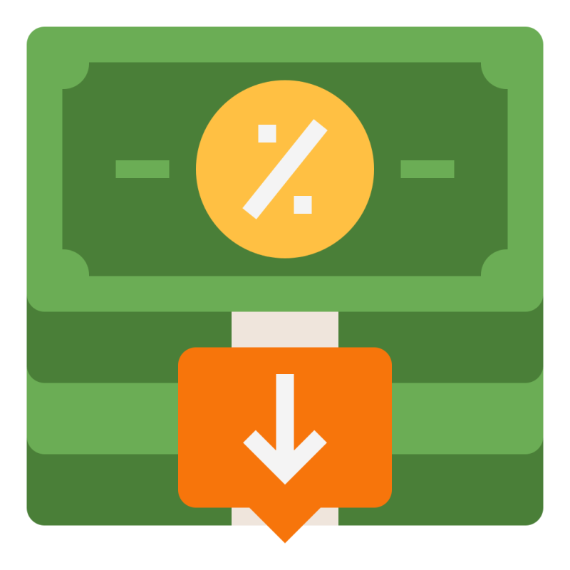 Interest Rate Decrease 3d Icon Free Download Business 3d Icons - Download Modern Vintage Background | 4K