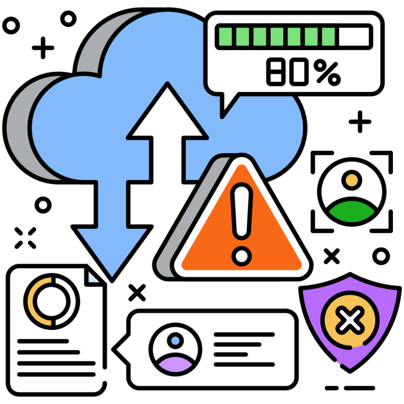 Insecure Cloud Data Loading Processing Icon Download On Iconfinder - Best Dark Wallpapers in Desktop