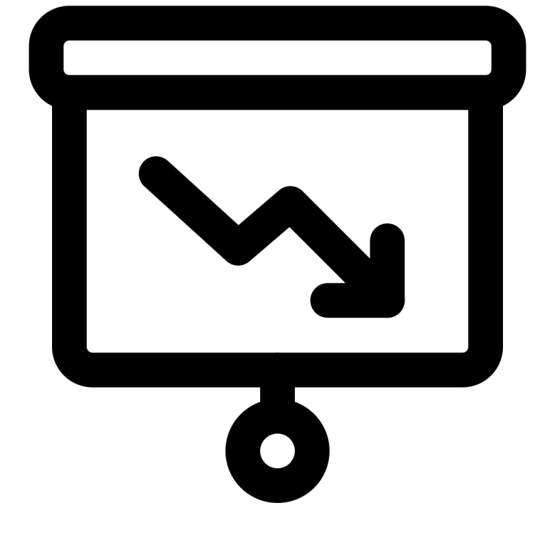 Premium Vector Decrease Diagram Icon Design Graph Down Reduce Symbol - Download Modern City Pattern | HD