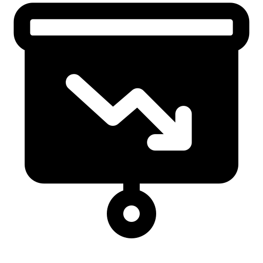 Presentation Down Data Analytics Bar Graph Decrease Diagram Chart Icon Download On - Landscape Pattern Collection - Ultra HD Quality