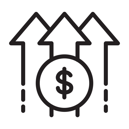 Decrease And Increase In Profit Icon Set Up And Down Dollar Arrow - Download Artistic Minimal Art | Full HD