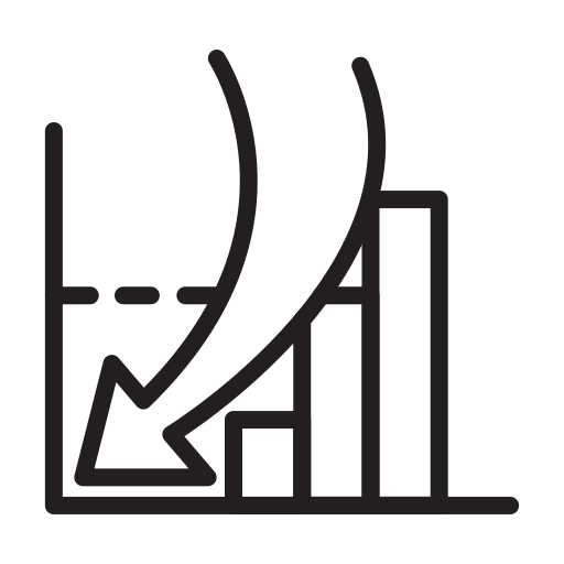 Decrease Loss Graph Down Chart Icon Download On Iconfinder - 4K Abstract Designs for Desktop
