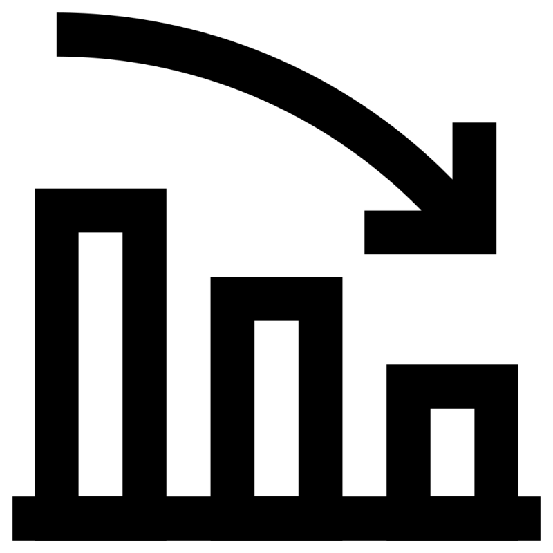 Arrow Chart Data Decrease Graph Increase Stat Icon Download On - Download Stunning City Picture | Desktop