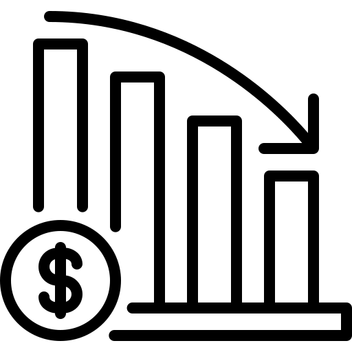 Decrease Graph Loss Statistics Icon - Download Premium Vintage Pattern | Ultra HD