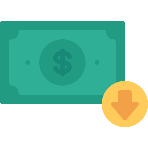Dollar Rate Money Decrease Icon Download On Iconfinder - Modern Vintage Photo - HD