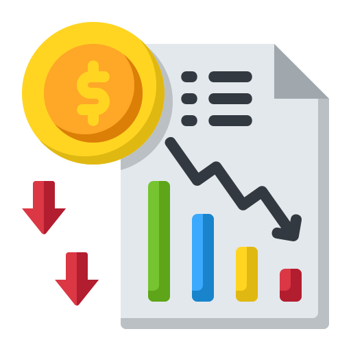 Loss Decrease Statistic Icon Download On Iconfinder - Mobile Gradient Pictures for Desktop