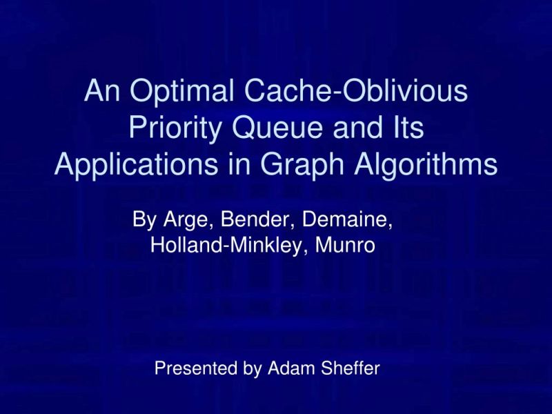 Ppt Cache Oblivious Priority Queue And Graph Algorithm Applications - Colorful Illustration Collection - HD Quality