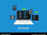 Software Development And Programming Program Code Vector Image