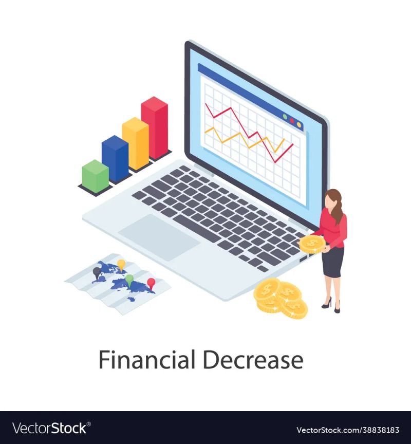 Financial Rating Decrease Royalty Free Vector Image - Gradient Pattern Collection - Ultra HD Quality