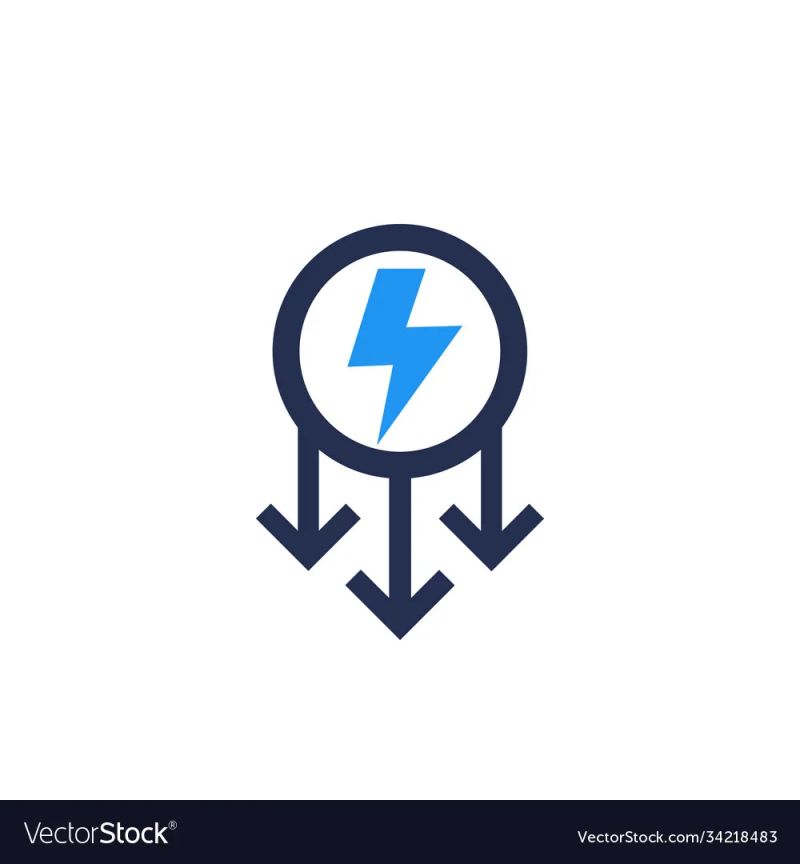 Power Consumption Decrease Reduction Icon Vector Stock Vector Image Art Alamy - Nature Textures - Modern Full HD Collection