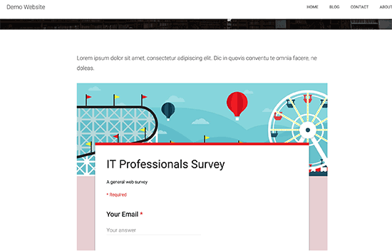 How To Embed A Google Form In Wordpress