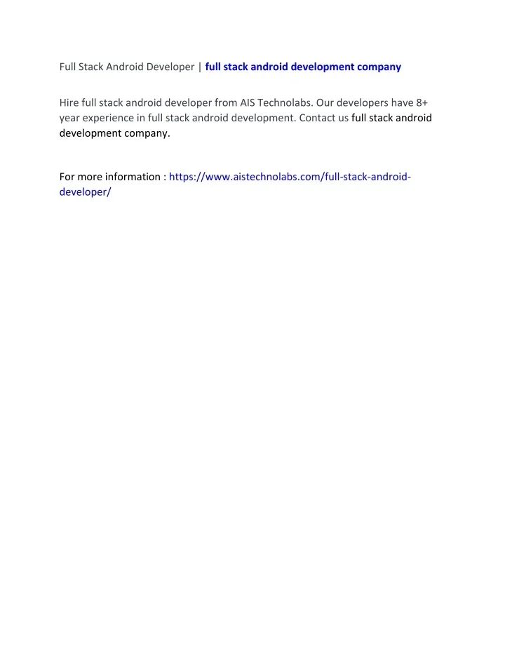 Ppt Best Full Stack Android Developer Full Stack Android Development Powerpoint Presentation - Download Ultra HD Minimal Texture | HD