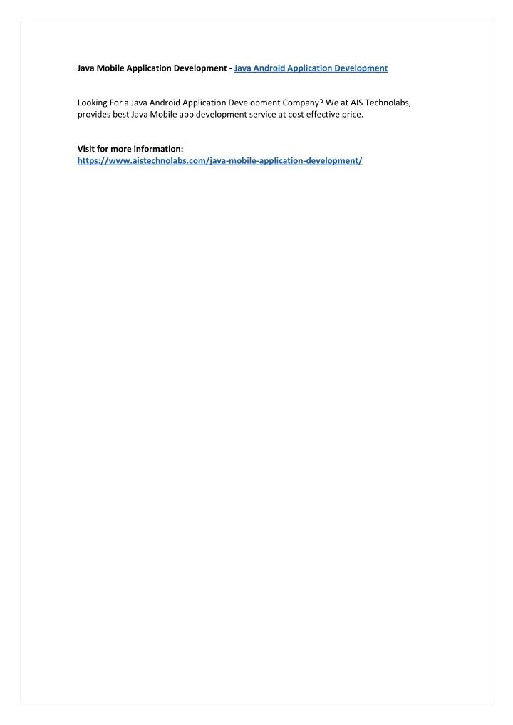 Ppt Java Mobile Application Development Services Best Java Game Development Powerpoint - HD Minimal Patterns for Desktop