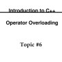 PPT - Introduction To C++ Operator Overloading PowerPoint Presentation ...