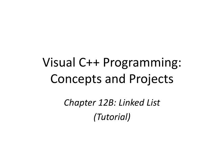 Ppt Visual C Programming Concepts And Projects Powerpoint - Download Amazing City Picture | Full HD