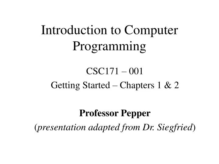 Ppt Introduction To Computer Programming Essentials Powerpoint - Light Pictures - Professional Mobile Collection