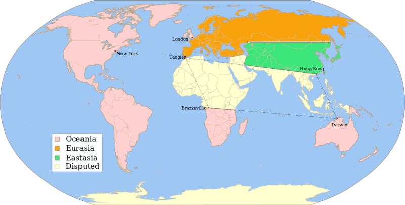 A Map Of George Orwell S 1984 Open Culture 1984 Map 