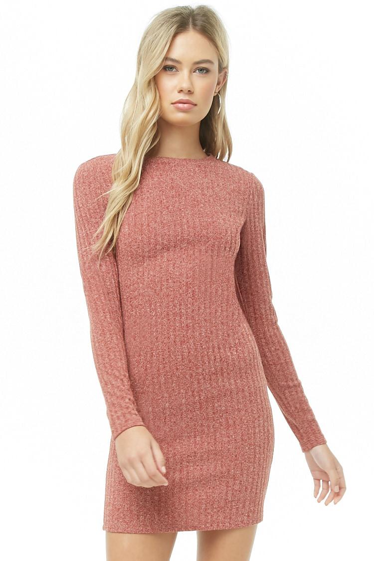 Forever 21 Synthetic Ribbed Sweater Dress Lyst