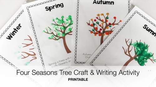 four seasons tree craft writing and poetry activity by inspire the mom