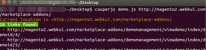 Casperjs : How to Save All href and title in an Array - Webkul Blog