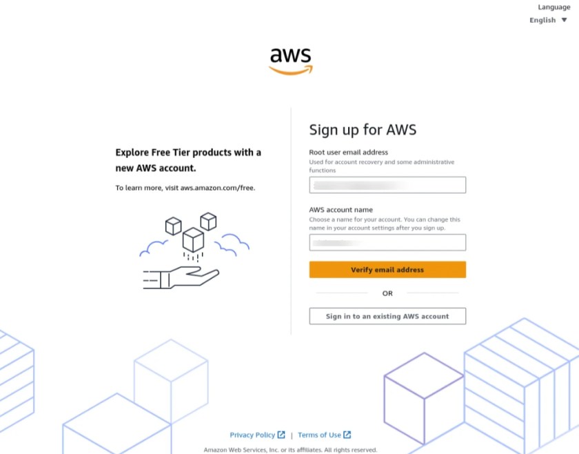 sign-up-page-aws