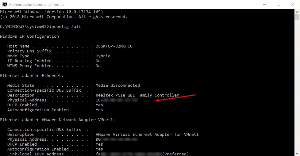 mac address
