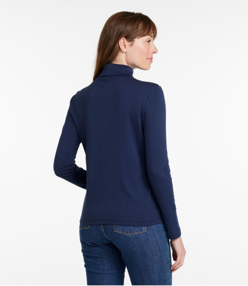 womens pima cotton turtleneck long-sleeve tees knit tops at llbean on women's all cotton turtlenecks