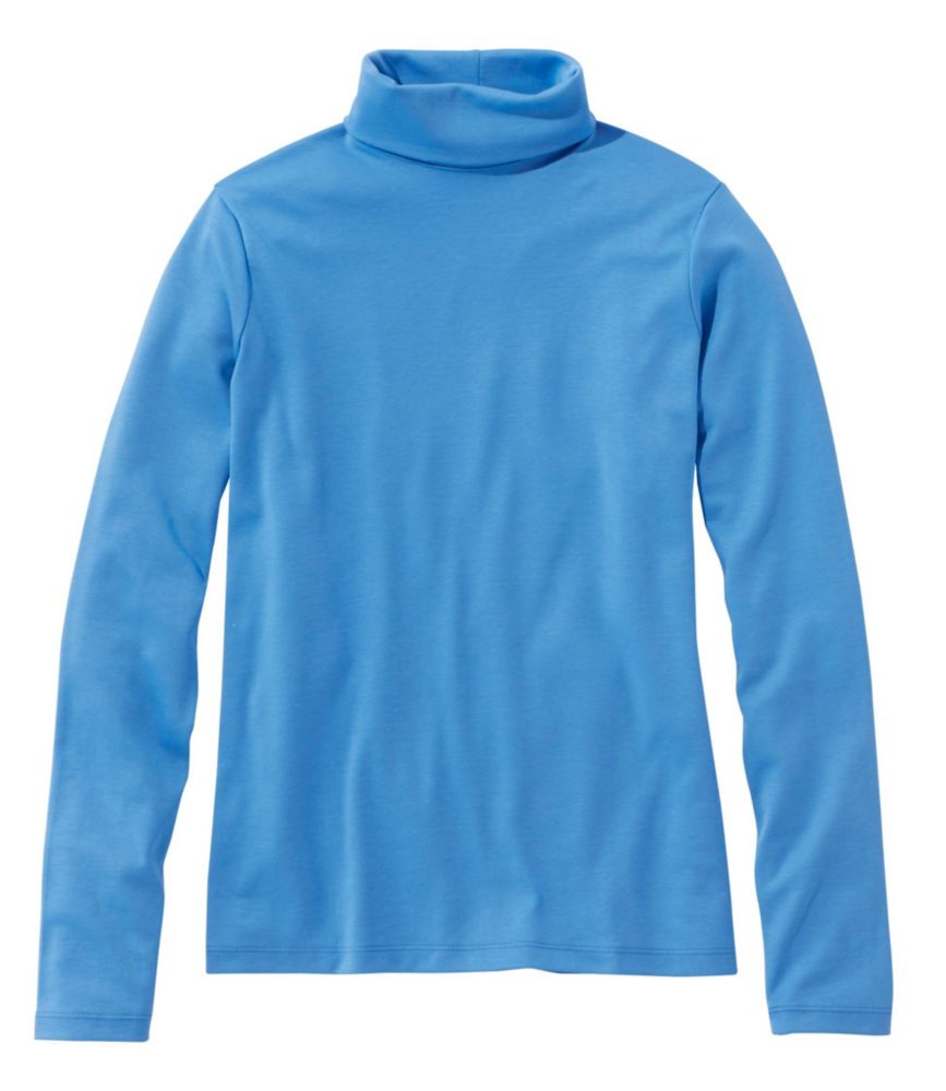 womens pima cotton turtleneck long-sleeve tees knit tops at llbean on women's heavy cotton turtlenecks
