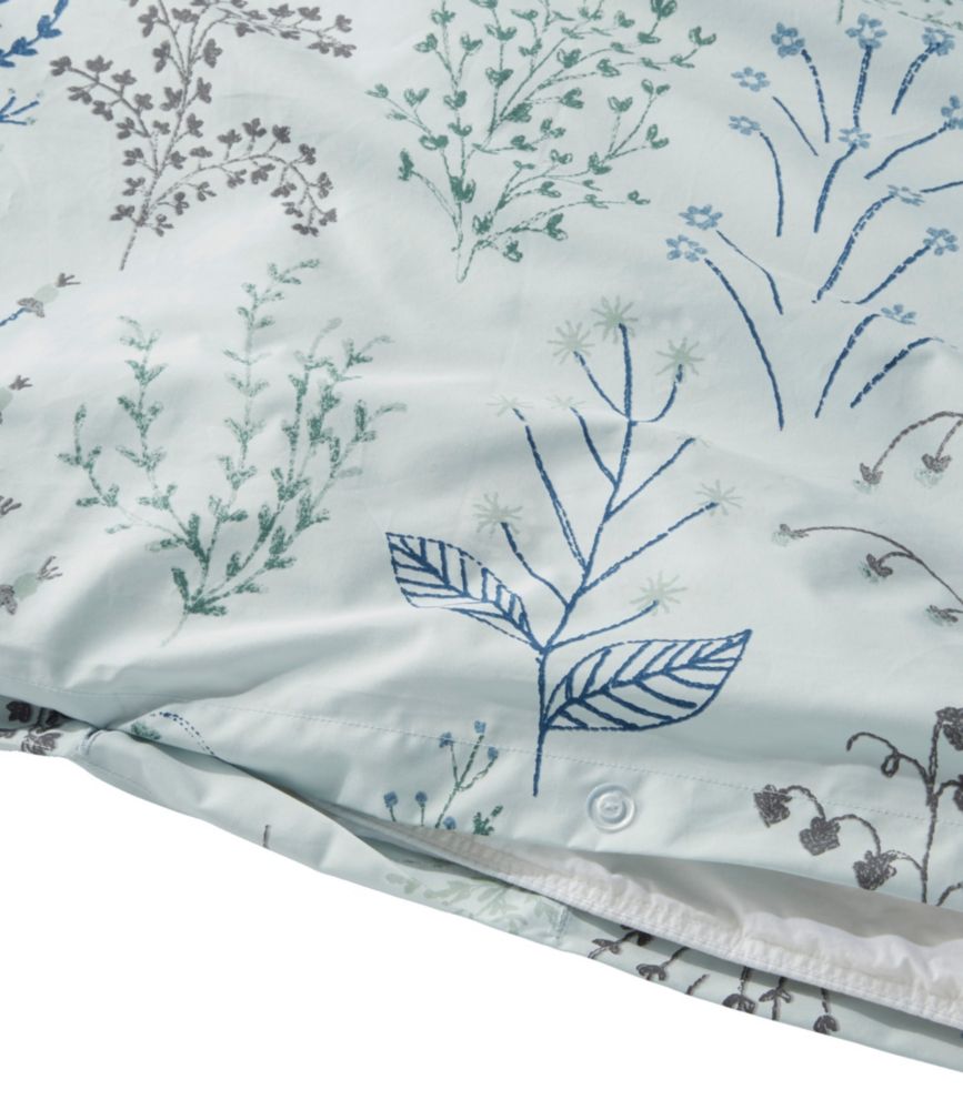 Botanical floral percale comforter cover collection