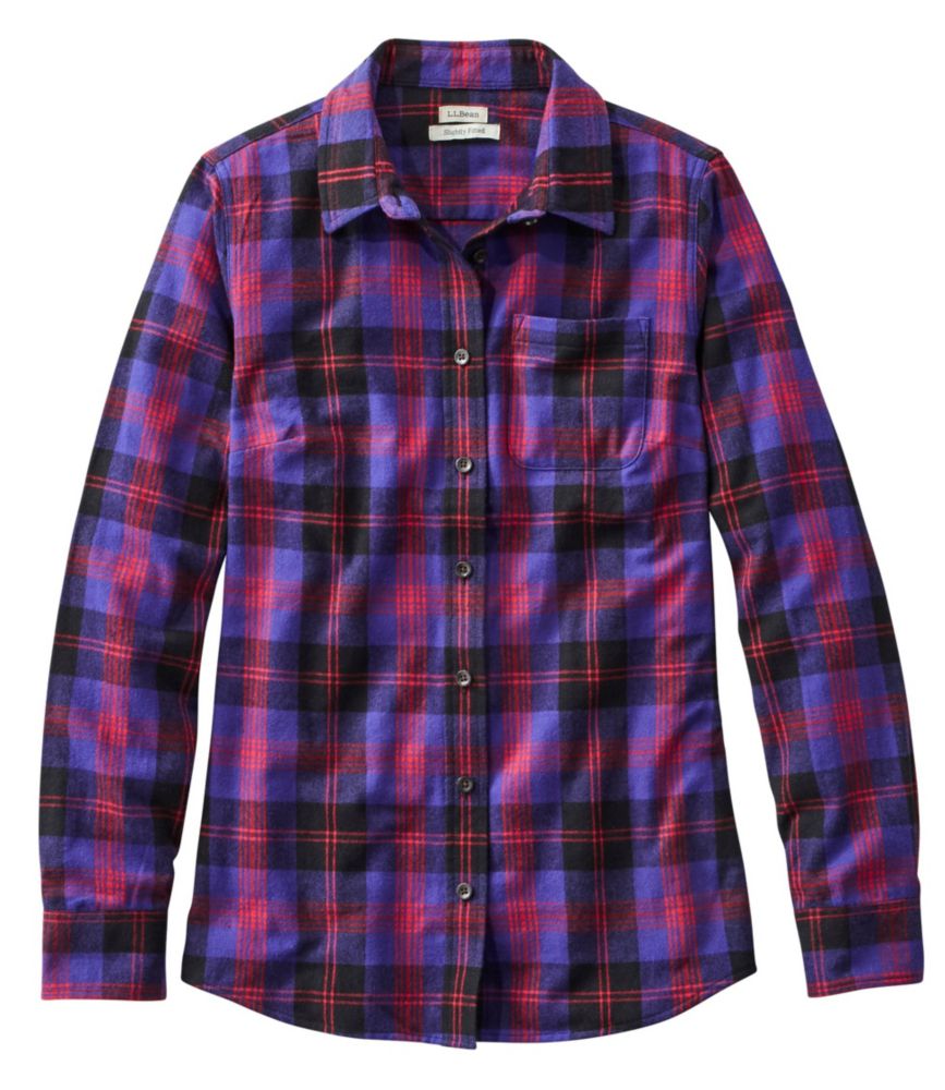 womens scotch plaid flannel shirt slightly fitted shirts button-downs at llbean on women's fitted plaid shirt