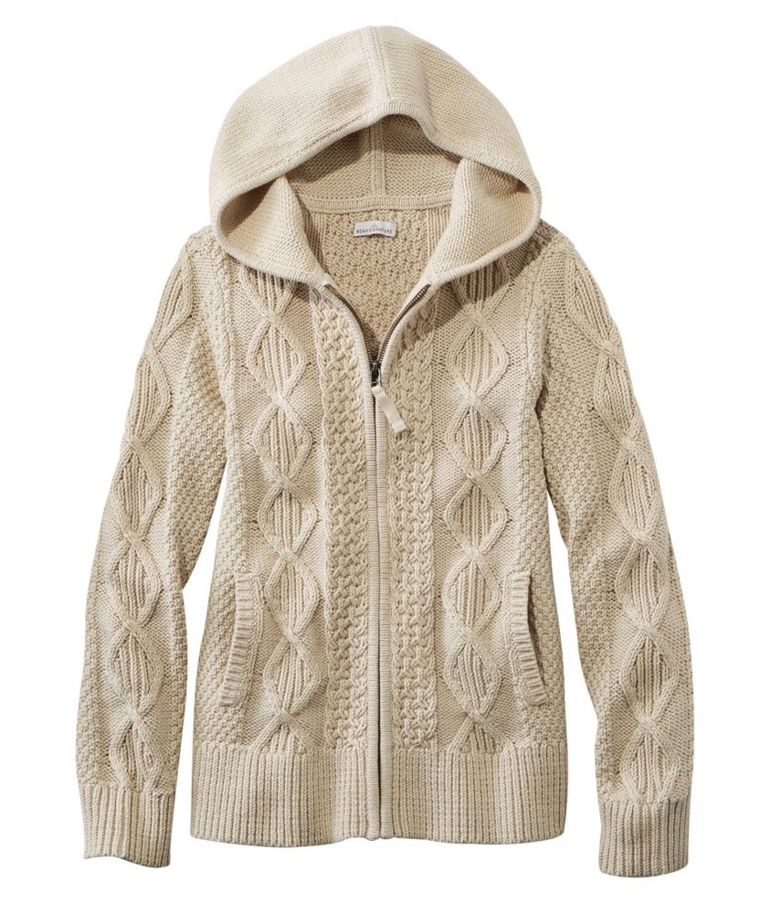 womens signature cotton zip-front cardigan sweaters at llbean on zip front sweater women's